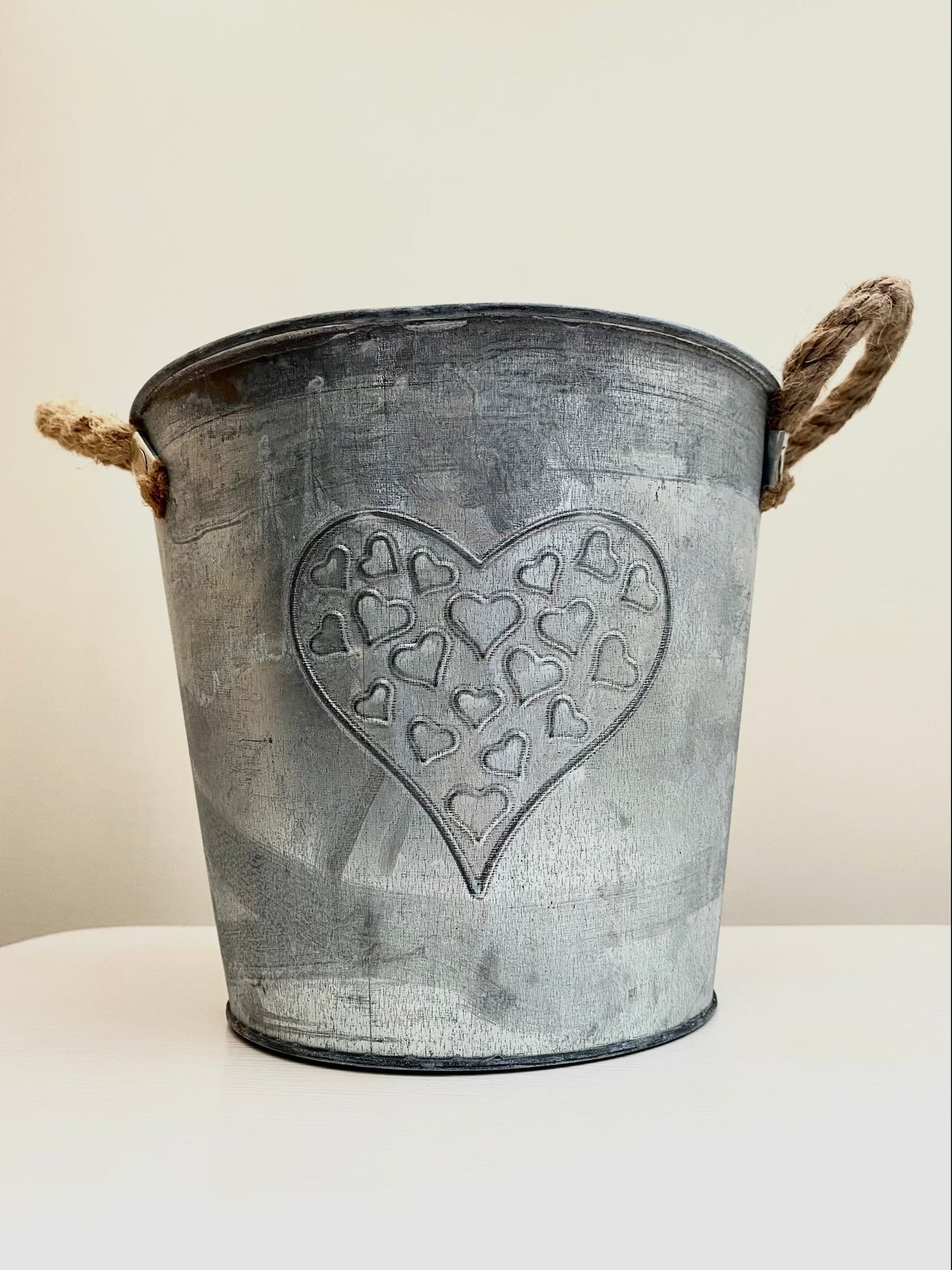 Zinc heart Planter